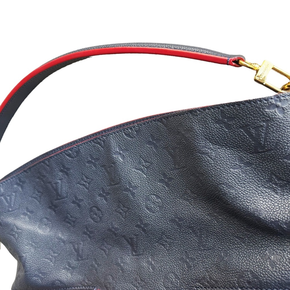 Authentic🥰Louis Vuitton Hobo Shoulder Bag Melie Monogram Empreinte Marine Rouge - Picture 5 of 12